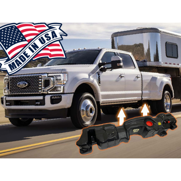 2017+ Ford F250/F350/F450 Crew Cab Long Range Fuel Tank, 8' Tub