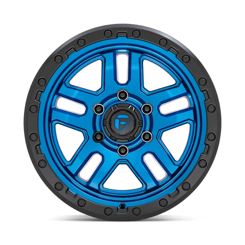 Fuel 1PC D790 AMMO 20x10 6x139.7 -18 Blue W/ Black Lip