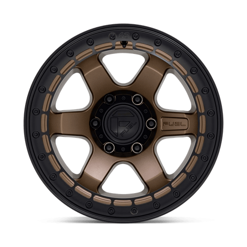 Fuel 1PC D124 BLOCK BEADLOCK 17x8.5 5x150 +20 Matte Bronze W/ M-Black Ring