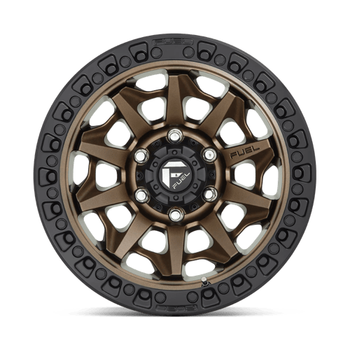 Fuel 1PC D696 COVERT 17x9 6x139.7 -12 Matte Bronze Black Bead Ring