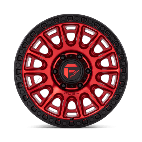 Fuel 1PC D834 CYCLE 20x9 5x127 +1 Candy Red W/ Black Ring