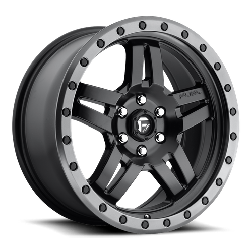 Fuel 1PC D557 ANZA 18x9 6x135 +1 Matte Black Gun Metal Ring