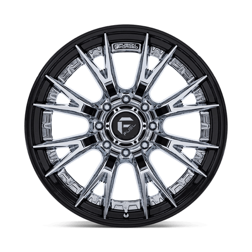 Fuel 1PC FC402 CATALYST 22x12 8x165.1 -44 Chrome W/ Gloss Black Lip