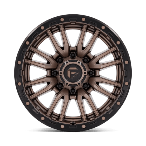 Fuel 1PC D681 REBEL 20x9 8x165.1 +1 Matte Bronze Black Bead Ring