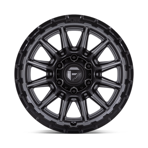 Fuel 1PC FC866 PISTON 22x10 6x135 -18 Matte Gunmetal Gloss Black Lip
