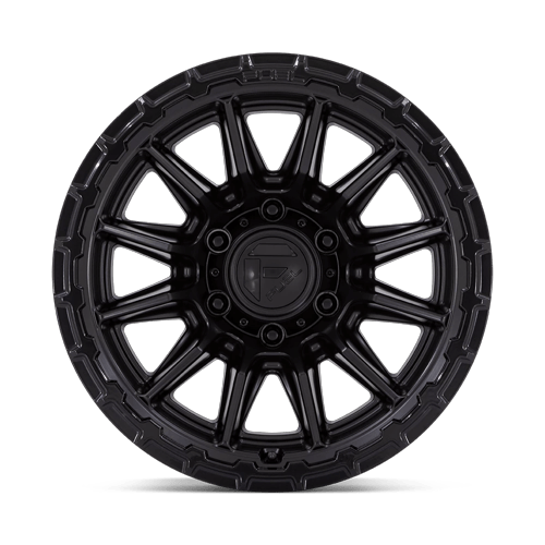 Fuel 1PC FC866 PISTON 22x9.5 6x139.7 +20 Blackout W/ Gloss Black Lip
