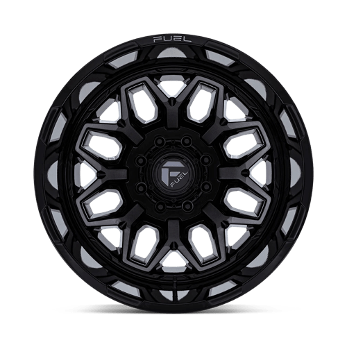 Fuel 1PC D875 FLUX DUALLY 20x8.25 8x210 -246 Gloss Black Brush Fc Gray Dddt