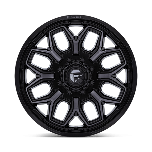 Fuel 1PC D875 FLUX DUALLY 22x8.25 8x165.1 +104 Gloss Black Brush Fc Gray Dddt