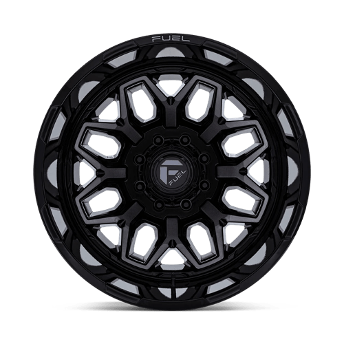 Fuel 1PC D875 FLUX DUALLY 22x8.25 8x200 -227 Gloss Black Brush Fc Gray Dddt