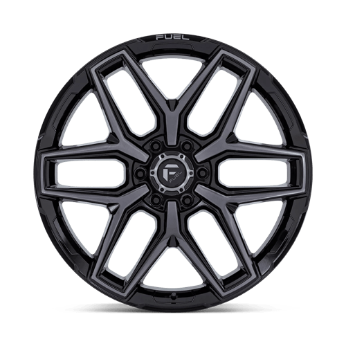 Fuel 1PC FLUX 20x10 6x135 -18 Gloss Black Brush Fc Gray Dddt