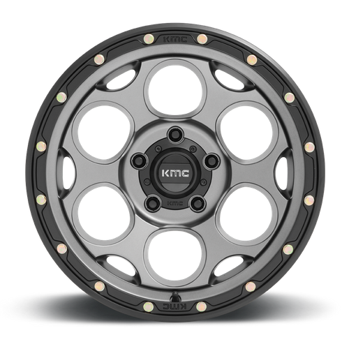 KMC KM541 DIRTY HARRY 17x8.5 5x127 +0 Satin Gray W/ Black Lip
