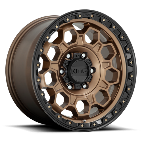KMC KM545 TREK 17x9 6x139.7 -12 Matte Bronze W/ Black Lip