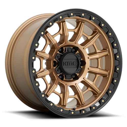 KMC KM547 CARNAGE 17x9 6x139.7 -12 Matte Bronze W/ Black Lip