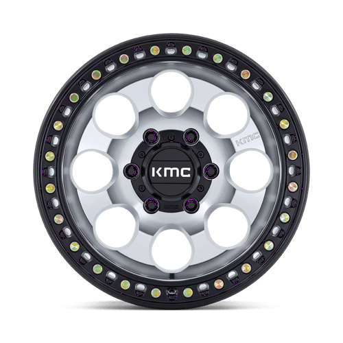 KMC KM550 RIOT SBL 17x9 6x139.7 -12 Machined W/ Satin Black Lip