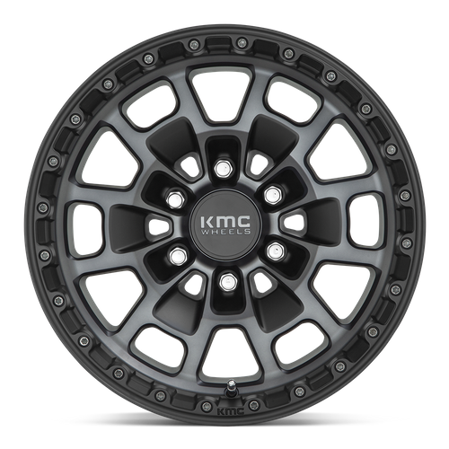 KMC KM718 SUMMIT 17x8.5 6x139.7 +0 Satin Black W/ Gray Tint