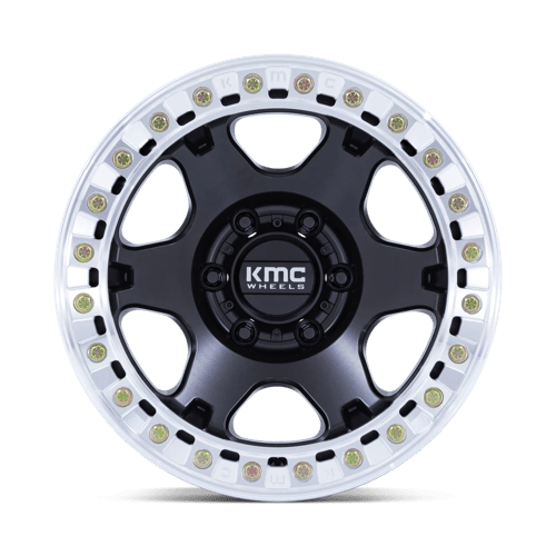 KMC KM238 VI BEADLOCK 17x9 8x165.1 -38 Satin Black W/ Machined Ring