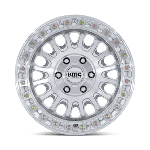 KMC KM552 IMS 17x8 6x139.7 +32 Gloss Silver W/ Machined Face