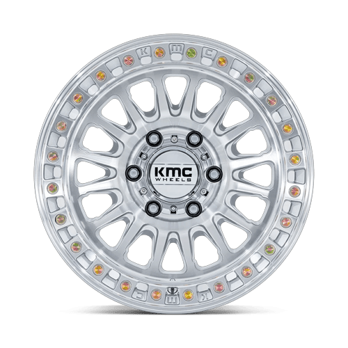 KMC KM552 IMS 18x9 8x180 -12 Gloss Silver W/ Machined Face