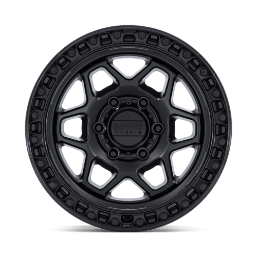 KMC KM553 TORX 17x9 6x139.7 -12 Matte Black W/ Gloss Black Lip