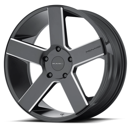 KMC KM690 MC 5 26x9.5 +30 Satin Black W/ Milling