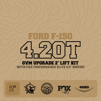 4.2T GVM Upgrade, 2" Lift with Fox 2.5" Shocks, 400kg Leaf (Installed)