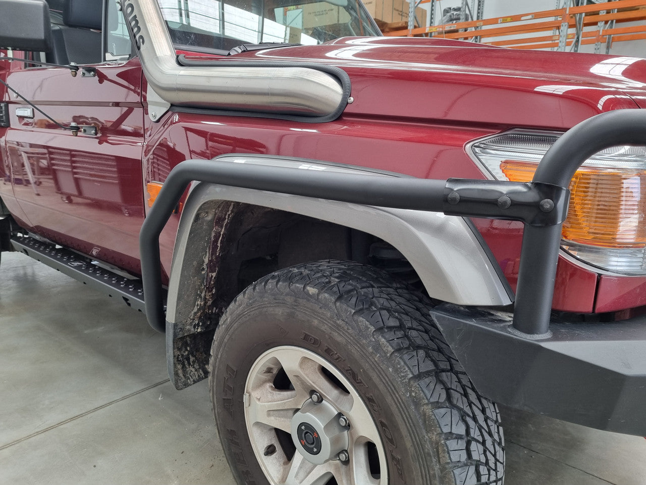 Rock Sliders with Brush Rails, suitable for Single Cab Toyota Land Cruiser 79, 2017 to 2022