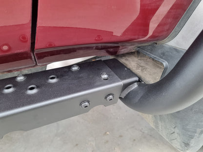 Rock Sliders with Brush Rails, suitable for Single Cab Toyota Land Cruiser 79, 2017 to 2022