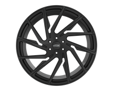 Black alloy wheel with intricate spoke design.