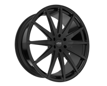 Black alloy wheel with multi-spoke design.