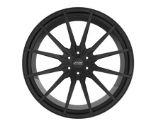 Black car wheel with multi-spoke design.