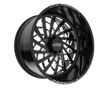Black forged wheel with intricate spoke design.