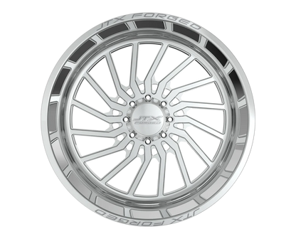 Polished forged multi-spoke alloy wheel rim