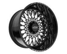 Black JTX Forged polished multi-spoke alloy wheel