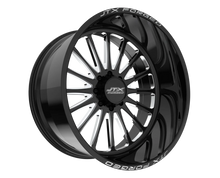 Black and chrome forged alloy wheel rim