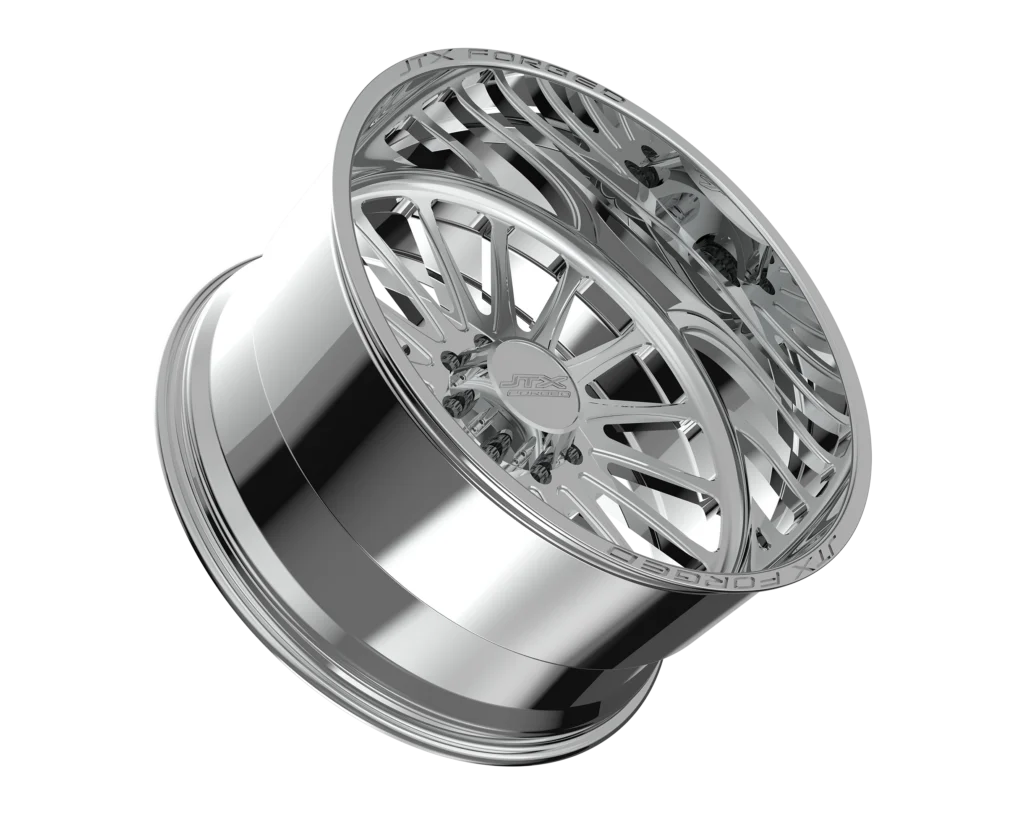 Polished chrome multi-spoke alloy wheel rim
