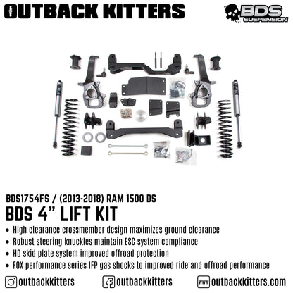 BDS Suspension 4' Lift Kit for Ram 1500 DS