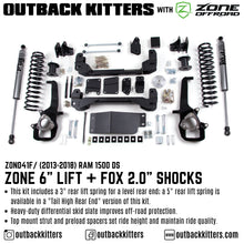 Zone Offroad 6' Lift Kit for 2013-2018 RAM 1500