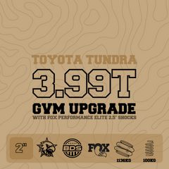 3.99T GVM Upgrade, 2" Lift with Fox 2.5" Shocks, 100kg Rear Coils (Installed)