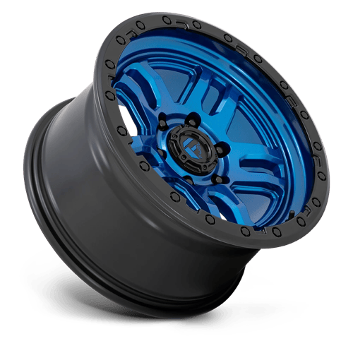 Fuel 1PC D790 AMMO 17x9 5x127 -12 Blue W/ Black Lip