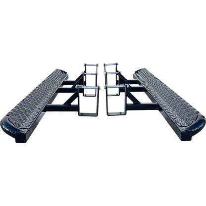 Mazda BT-50 2012-2020 Rock Sliders / Side Steps - Angled - Powdercoated Ally Checkerplate Tread