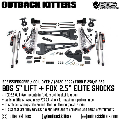 BDS Suspension 4' Coilover Lift Kit for 2020+ Ford F250/F350