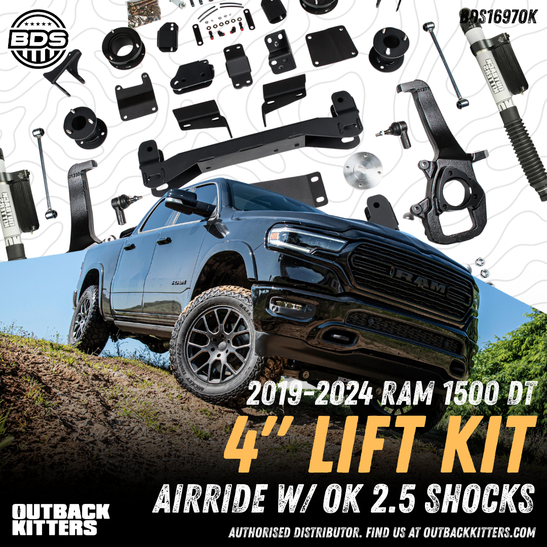 BDS Suspension 4' Lift Kit for 2019-2024 Ram 1500 DT Air Ride Suspension
