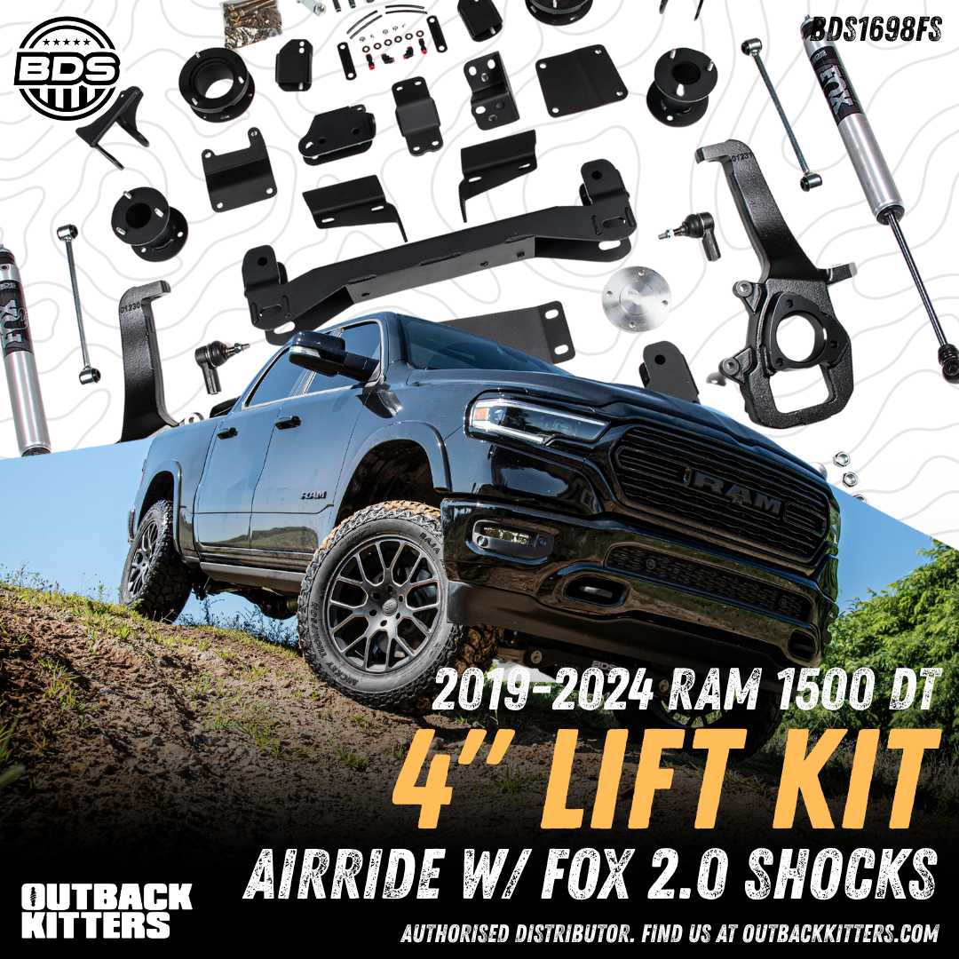 BDS Suspension 4' Lift Kit for 2019-2024 Ram 1500 DT Air Ride Suspension