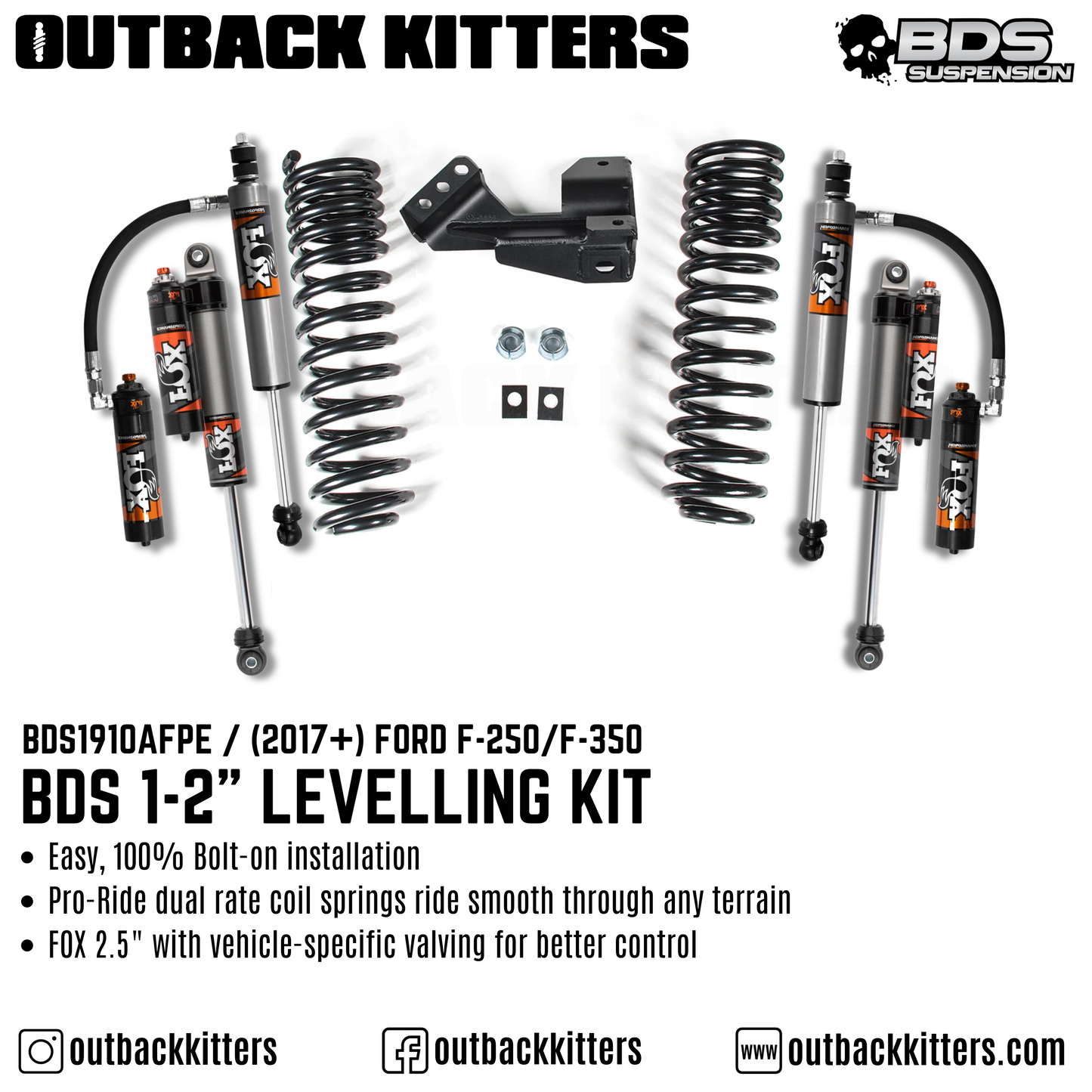 BDS Suspension 1-2' Leveling Kit for Ford F250/350