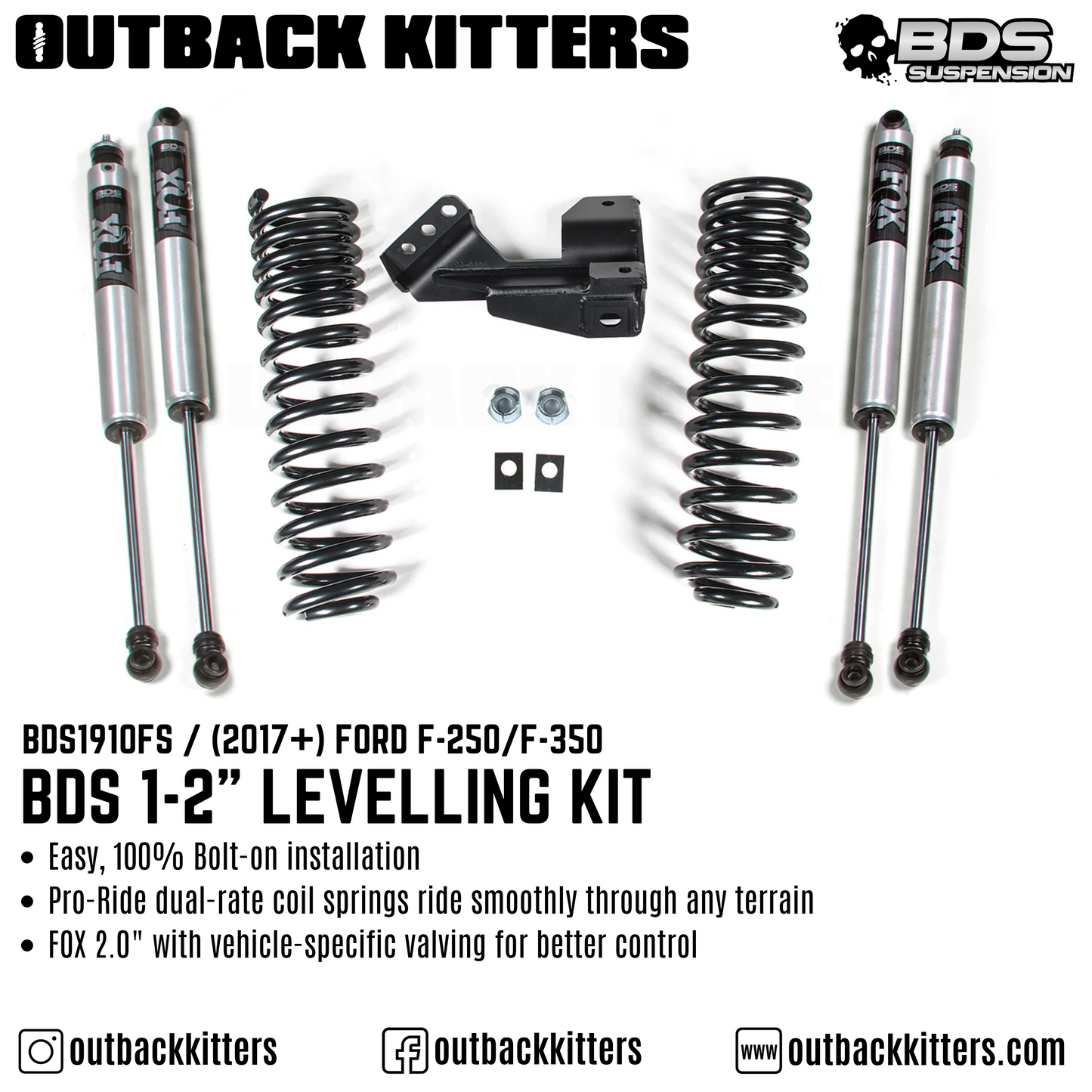 BDS Suspension 1-2' Leveling Kit for Ford F250/350