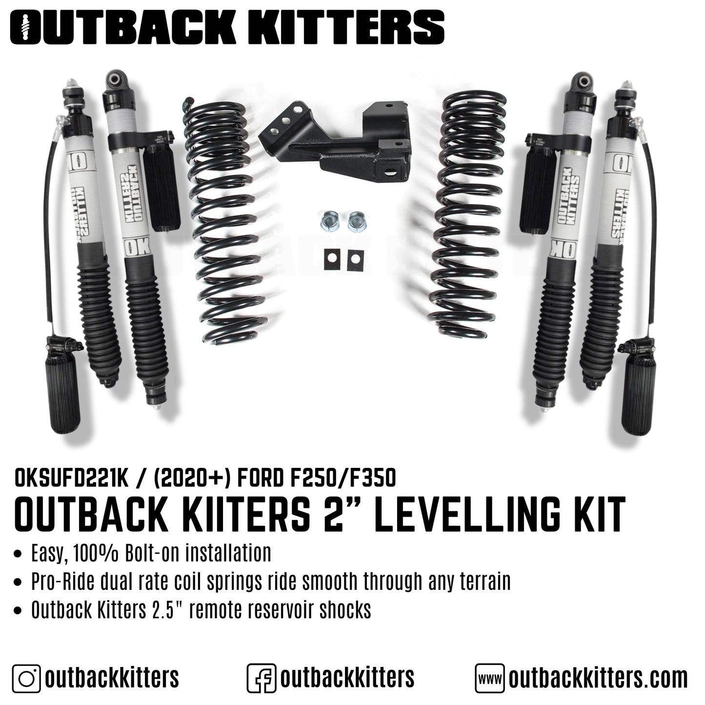 Outback Kitters 2' Levelling Kit for 2020+ Ford F250/F350