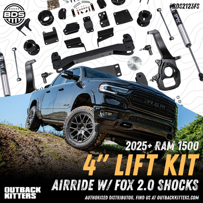 BDS Suspension 4' Lift Kit for 2025+ Ram 1500 Air Ride Suspension