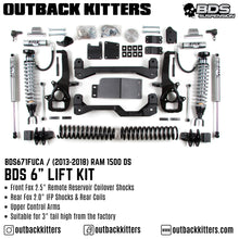 BDS Suspension 6' Lift Kit for Ram 1500 DS