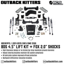 BDS Suspension 4.5' Lift Kit for 2011-2019 Chevy Silverado 2500 with Fox Shocks