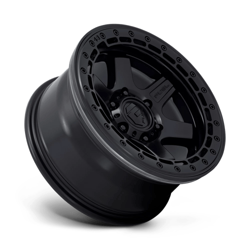 Fuel 1PC D122 BLOCK BEADLOCK 17x8.5 6x139.7 +0 Matte Black W/ M-Black Ring
